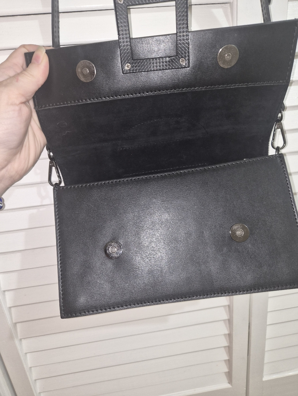 Stella Bianca Classic Black Women's Top-Handle Crossbody - Picture 3 of 5